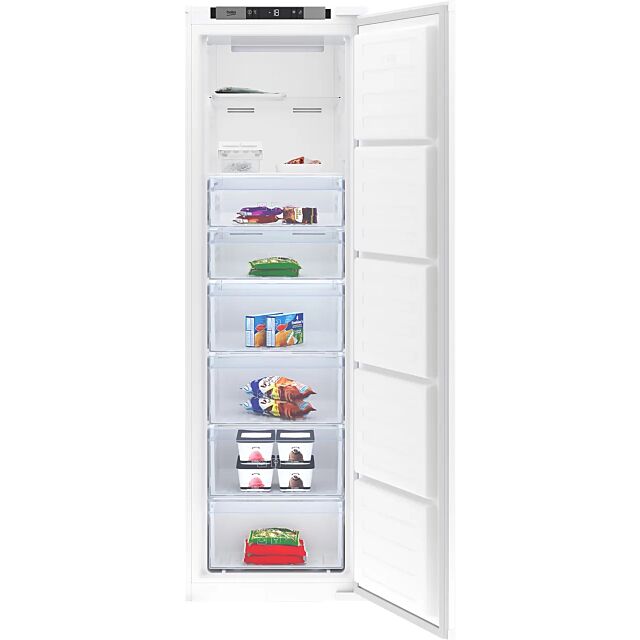 Beko BFFD4577 Integrated Frost Free Upright Freezer With Sliding Door Fixing Kit