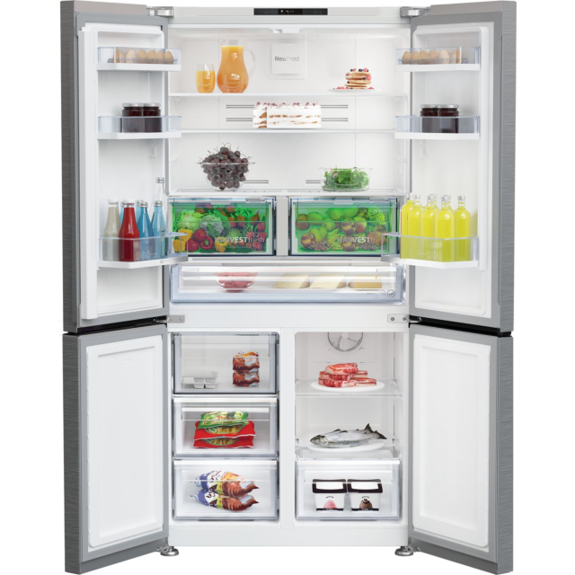 Beko GN446224VPS Frost Free American Fridge Freezer - Stainless Steel Effect 