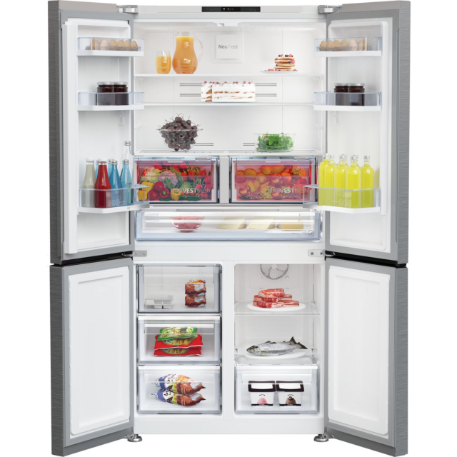 Beko GN446224VPS Frost Free American Fridge Freezer - Stainless Steel Effect 