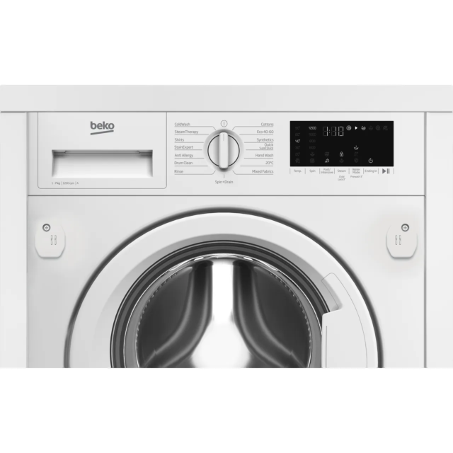 Beko WTIK72121 Beko Wtik72121 Integrated 7Kg Washing Machine With 1200 Rpm - White - A Rated