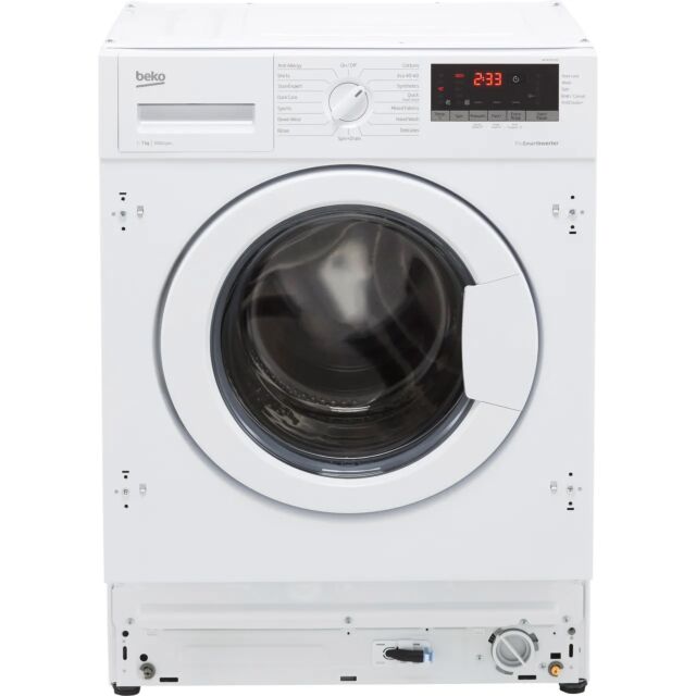 Beko WTIK76151F Recycledtub™ Integrated 7Kg Washing Machine With 1600 Rpm - White