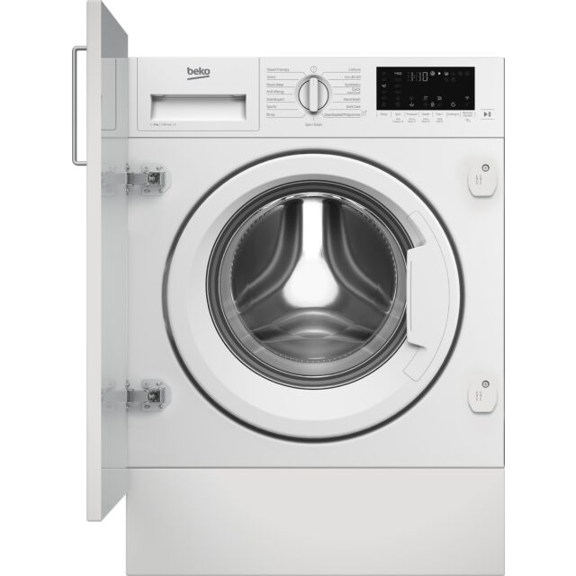 Beko WTIK84122 Beko Bpro 500 Wtik84122 Integrated 8Kg Wifi Connected Washing Machine With 1400 Rpm -