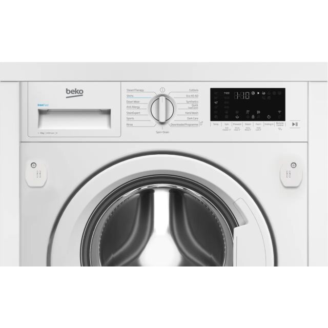 Beko WTIK94121F Recycledtub® Integrated 9Kg Washing Machine With 1400 Rpm - White