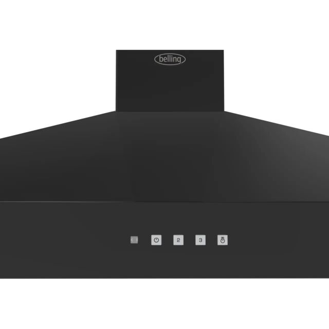 Belling 444411671 FARMHOUSE CHIM 90PYR BLK Chimney Cooker Hood - Black