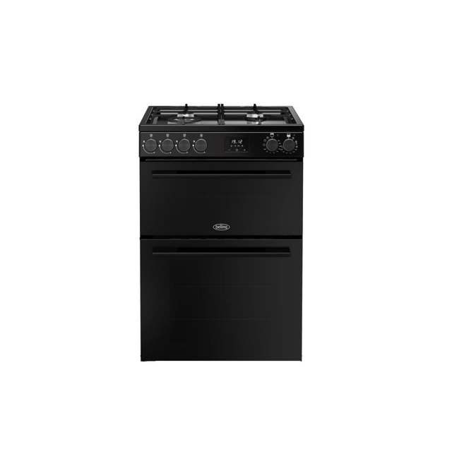 Belling 444412047 FSA VISION 60DF BLK 60Cm Dual Fuel Double Oven In Black