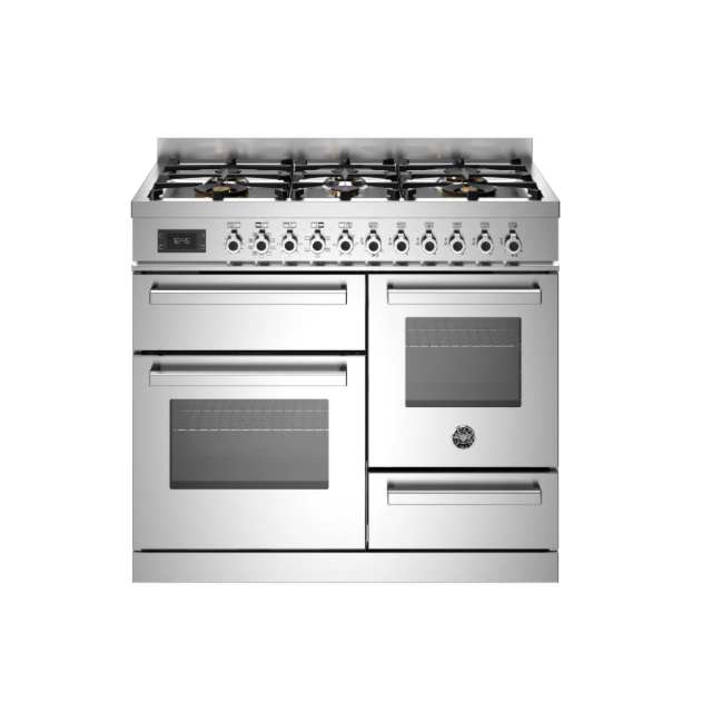 Bertazzoni PRO106L3EXT Professional Series PRO106L3EXT 100cm wide Dual Fuel Range Cooker with Gas Ho