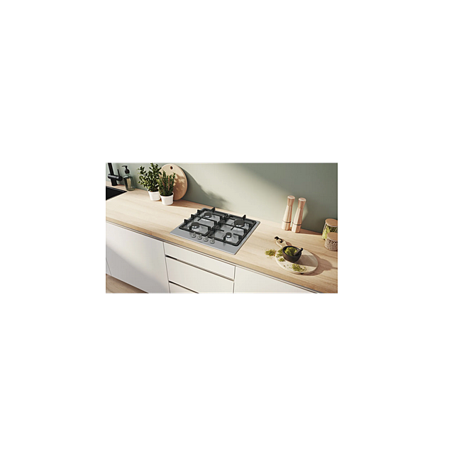 Bosch PGP6B5K90 Bosch Series 4 Pgp6b5k90 58Cm Gas Hob - Stainless Steel