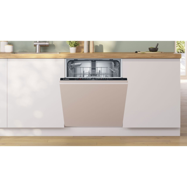 Bosch Series 2 SMV2HTX02G Wifi Connected Fully Integrated Standard Dishwasher - Black Control Panel with Fixed Door Fixing Kit 