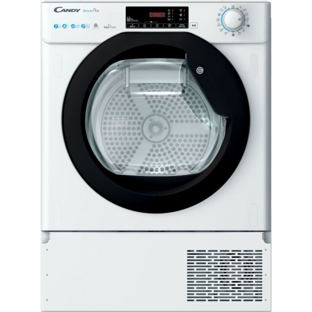 Candy BCTDH7A1TBE-80 Integrated Condenser Dryer With Heat Pump Technology With Black Door