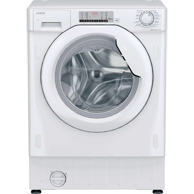 Candy CBW28D4WM5J-80 Integrated 8Kg Washing Machine With 1200 Rpm - White