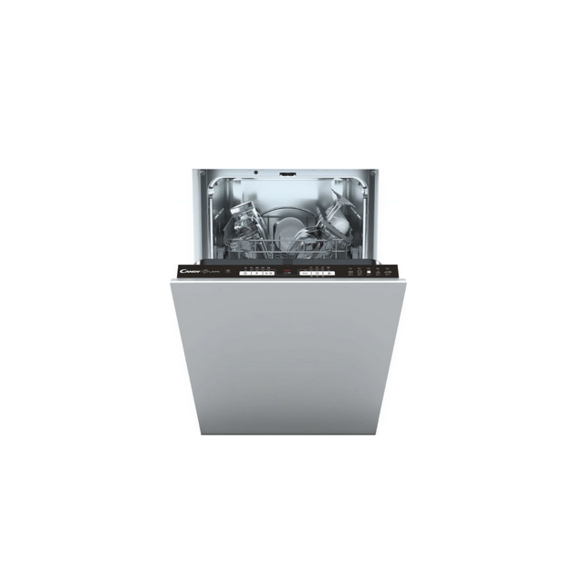 Candy CDIH 2L952-80 Integrated Slimline Dishwasher - Black Control Panel With Fixed Door Fixing Kit