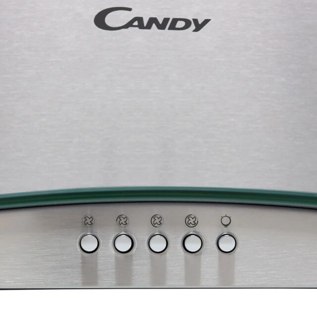 Candy CGM641X 60 Cm Chimney Cooker Hood - Stainless Steel / Curved Glass