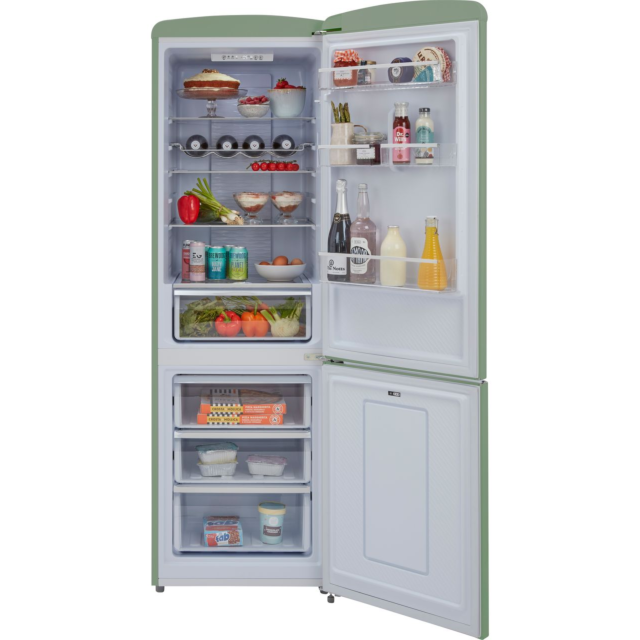 CDA Florence Meadow 199cm High 60/40 Frost Free Fridge Freezer - Meadow Green 