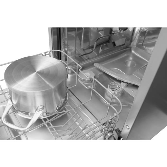 Cda SCD4509 Integrated Slimline Dishwasher - Black Control Panel with Fixed Kit