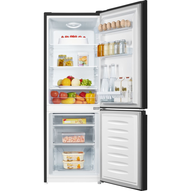 Fridgemaster MC50165EB Compact 143cm High 60/40 Fridge Freezer - Black 