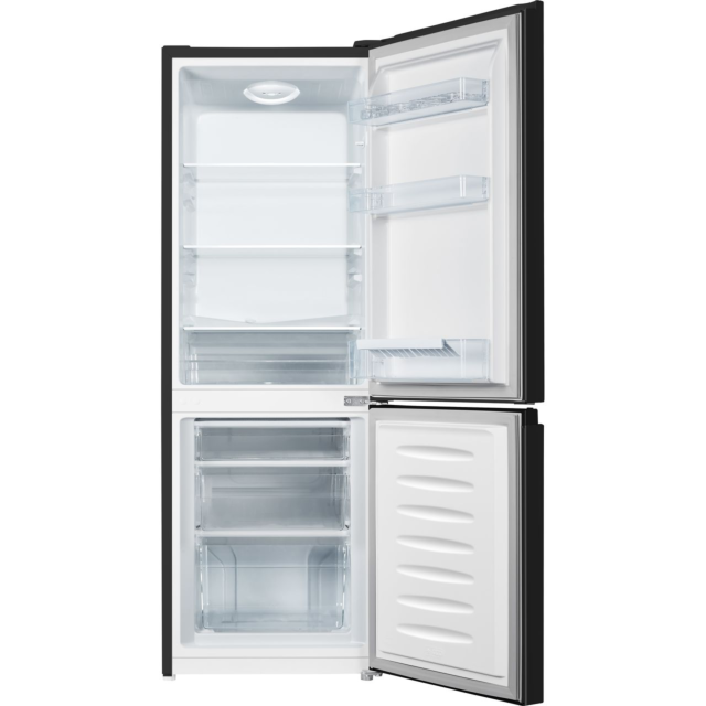 Fridgemaster MC50165EB Compact 143cm High 60/40 Fridge Freezer - Black 