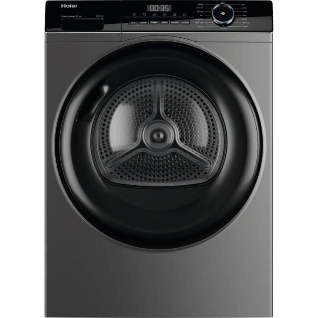 Haier HD90-A2939S I-Pro Series 3 9Kg Heat Pump Tumble Dryer - Graphite
