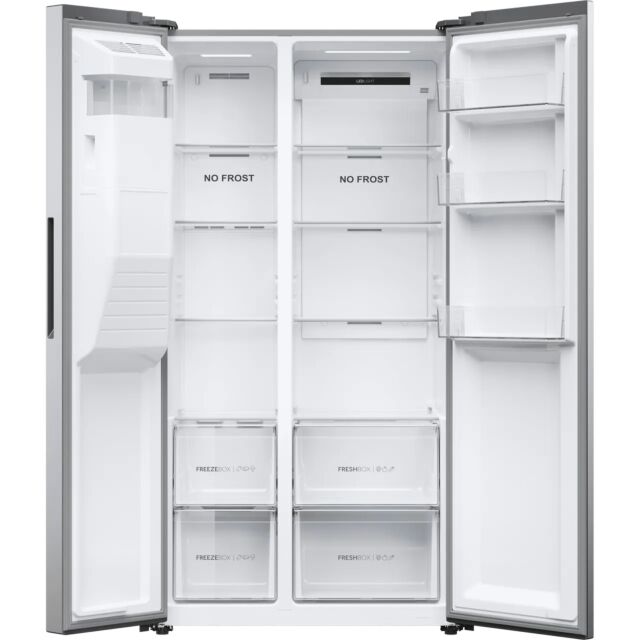 Haier HSR5918DIMP Sbs 90 Series 5 Plumbed Frost Free American Fridge Freezer - Stainless Steel