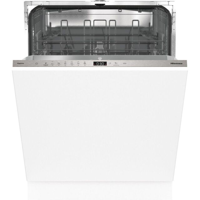 Hisense HV642E90UK Integrated Standard Dishwasher - Stainless Steel Control Panel 