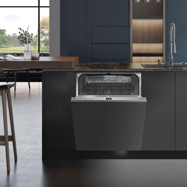 Hisense HV642E90UK Integrated Standard Dishwasher - Stainless Steel Control Panel 