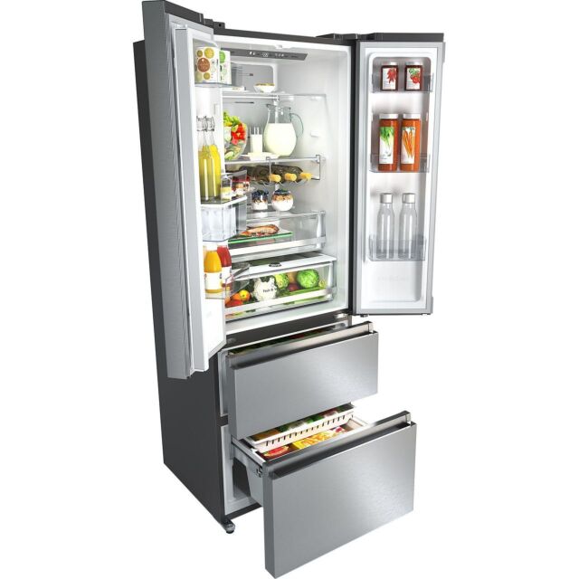 Hisense PureFlat RF632N4WIE Total No Frost American Fridge Freezer - Stainless Steel 