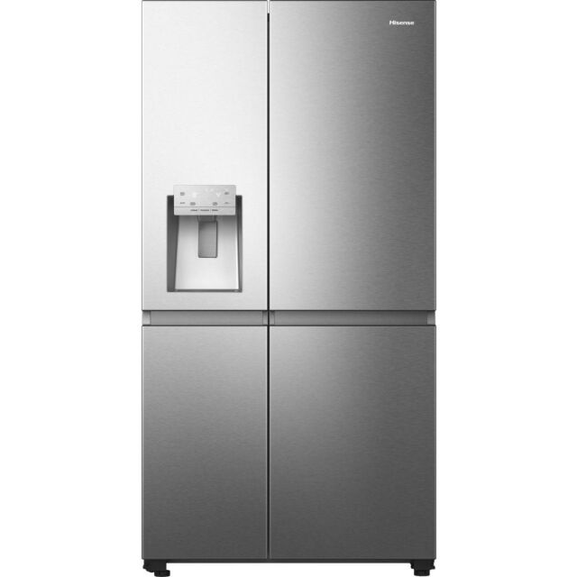 Hisense Pureflat Infinite RS818N4TIC Wifi Connected Non-Plumbed Total No Frost American Fridge Freezer - Stainless Steel 