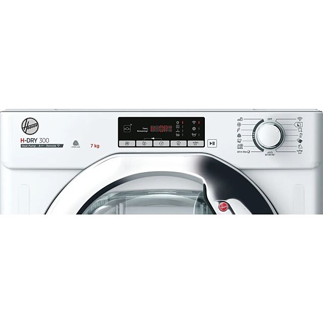 Hoover BATDH7A2TCE-80 Integrated Wifi Connected 7Kg Heat Pump Tumble Dryer - White