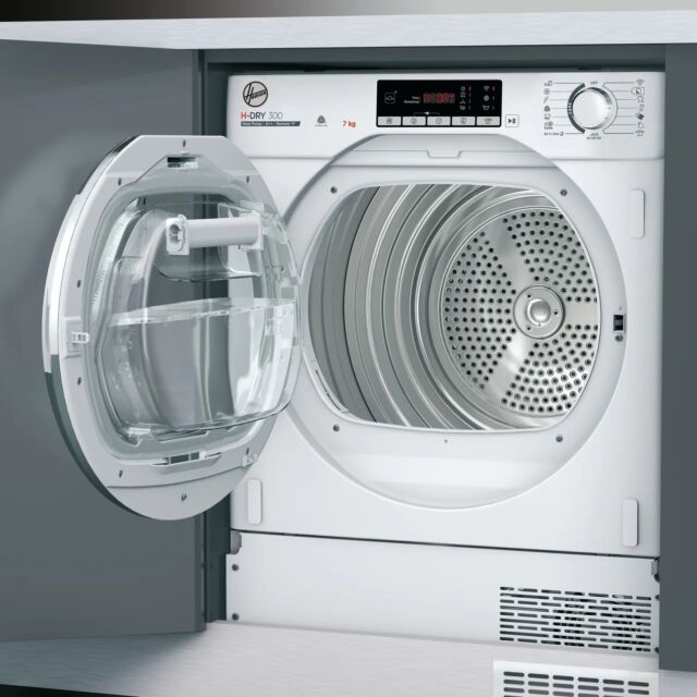 Hoover BATDH7A2TCE-80 Integrated Wifi Connected 7Kg Heat Pump Tumble Dryer - White