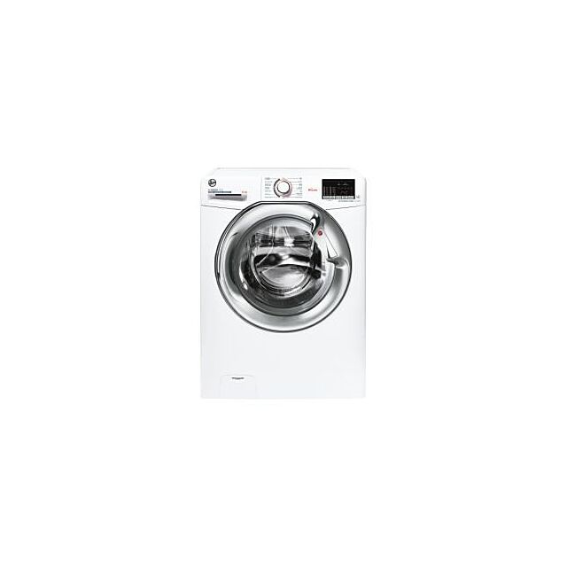Hoover H3WS4105DACE H-Wash 300, 10Kg 1400Rpm Washing Machine, White+ Chrome Door,Wifi