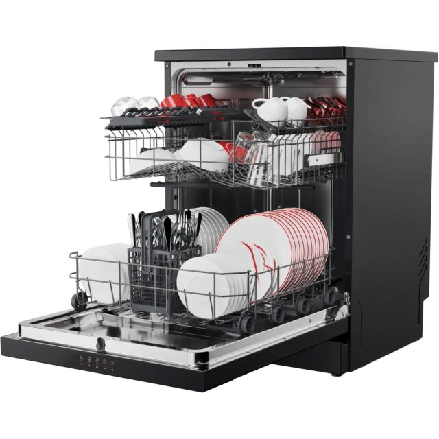 Hoover HF3C7L0B H-Dish 300 Wifi Connected Standard Dishwasher - Black