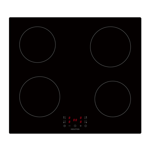 IKON IK60IND 60cm 4 Zone Induction Hob - Black Glass