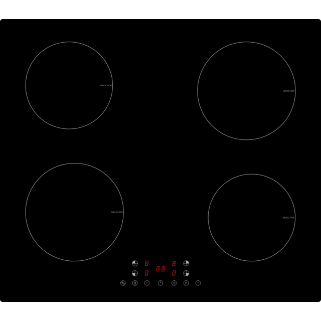 IKON IK60PIND 60cm Induction Hob - Black Glass