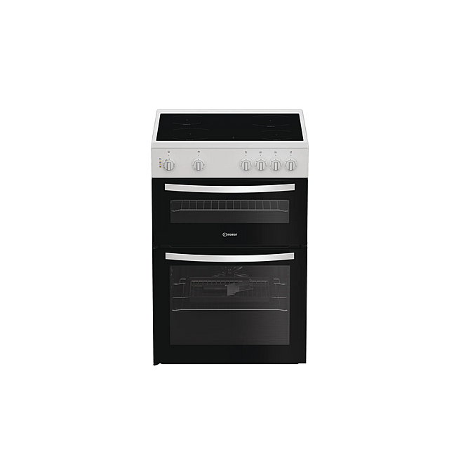 Indesit ITE6VMW 60Cm Wide Single Oven Electric Cooker With Ceramic Hob