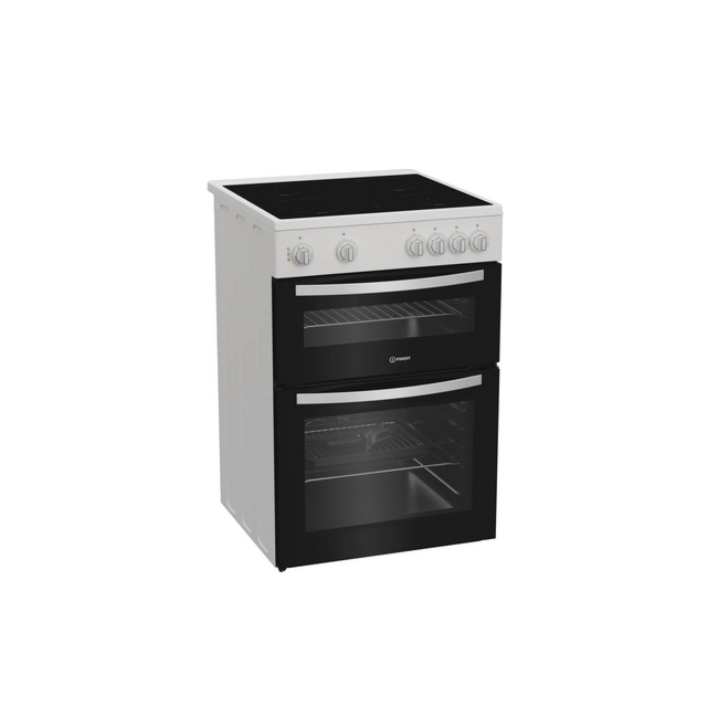Indesit ITE6VMW 60Cm Wide Single Oven Electric Cooker With Ceramic Hob