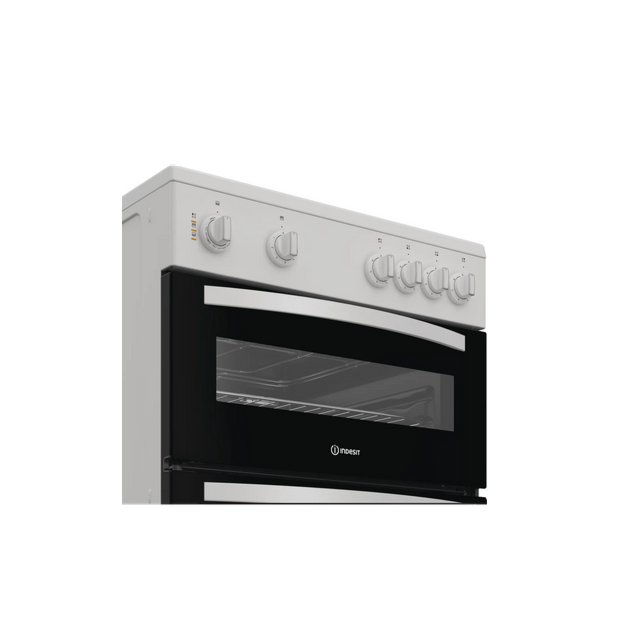 Indesit ITE6VMW 60Cm Wide Single Oven Electric Cooker With Ceramic Hob