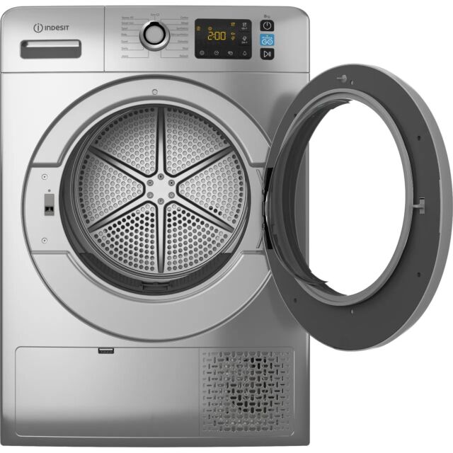 Indesit YTM1182SSXUK Push&Go 8Kg Heat Pump Tumble Dryer - Silver