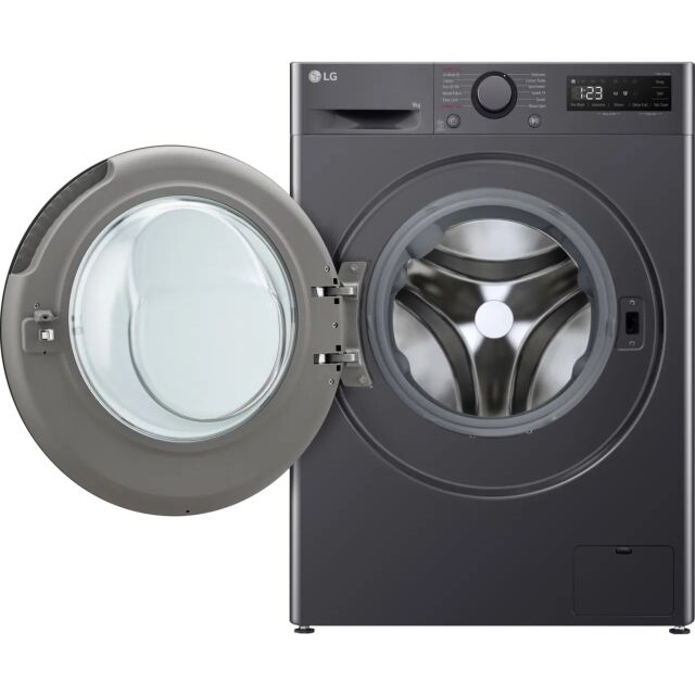 Lg F2A509GBLN1 Turbowash™ 9Kg Washing Machine With 1200 Rpm - Slate Grey