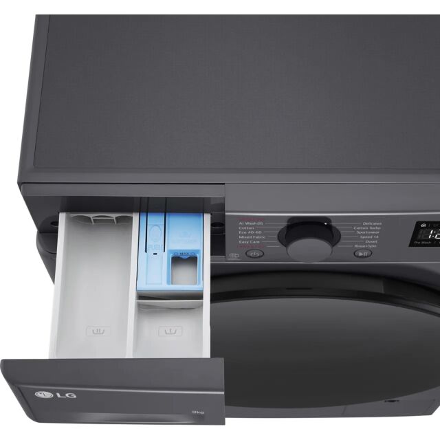 Lg F2A509GBLN1 Turbowash™ 9Kg Washing Machine With 1200 Rpm - Slate Grey