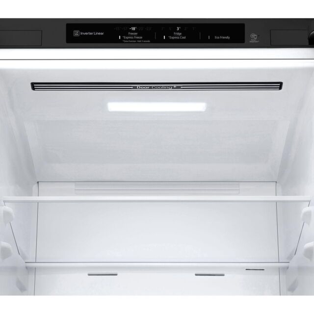 LG NatureFRESH™ GBP62MCNAC 70/30 Frost Free Fridge Freezer - Black 