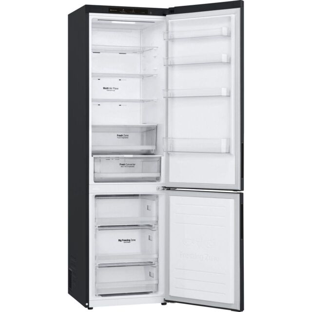 LG NatureFRESH™ GBP62MCNAC 70/30 Frost Free Fridge Freezer - Black 