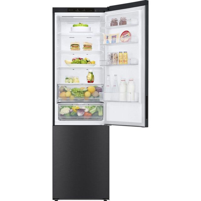 LG NatureFRESH™ GBP62MCNAC 70/30 Frost Free Fridge Freezer - Black 