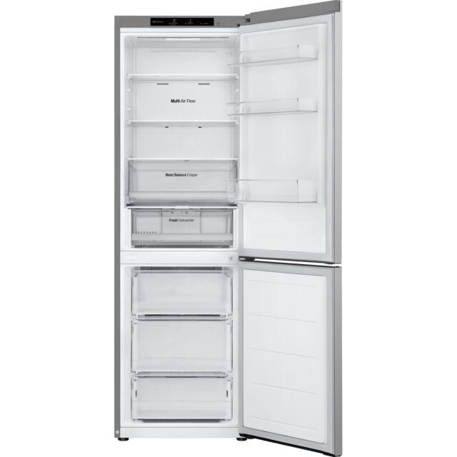 LG NatureFRESH™ GBV3100DPY 60/40 Frost Free Fridge Freezer - Prime Silver 
