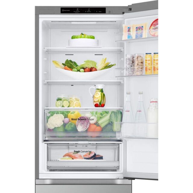 LG NatureFRESH™ GBV3100DPY 60/40 Frost Free Fridge Freezer - Prime Silver 