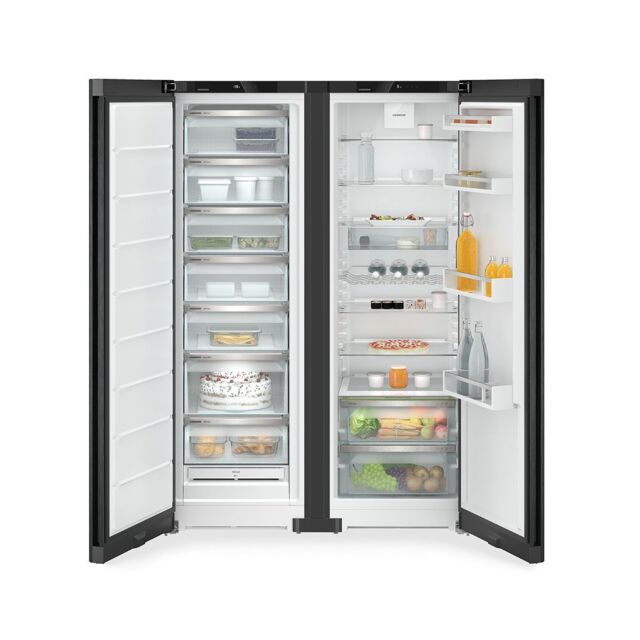 Liebherr XRFBD5220 American Fridge Freezer - Black Steel - D Rated