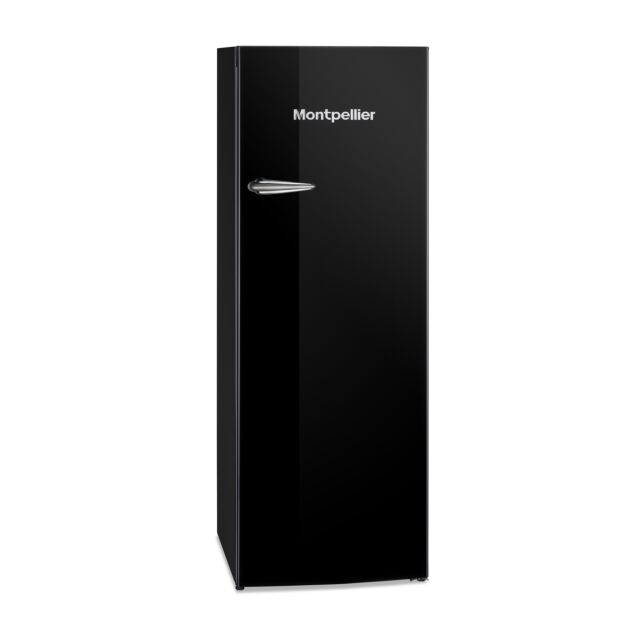Montpellier MAB341K Retro Fridge Freezer In Black 