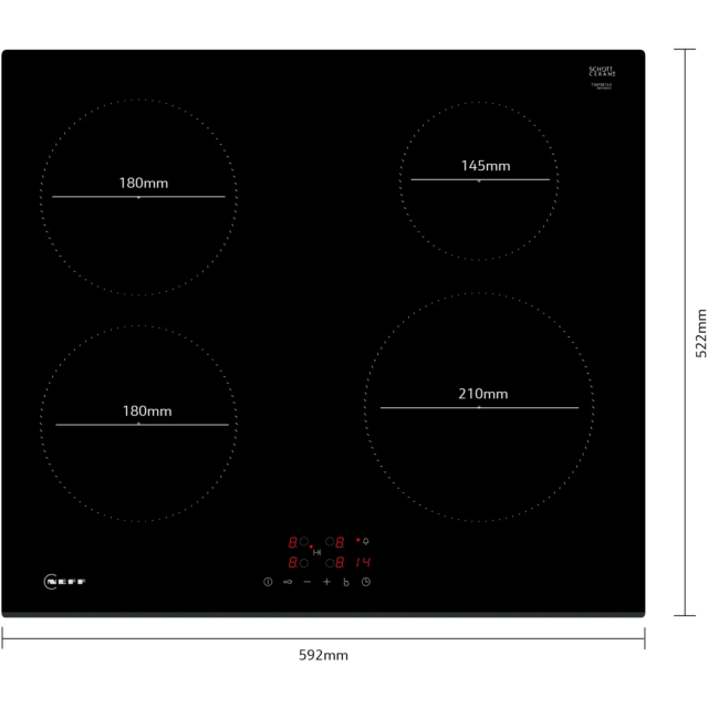 Neff T36FBE1L0 Neff N30 T36fbe1l0 60Cm Induction Hob - Black