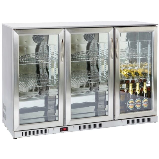 Prodis NT3ST-HC Stainless Steel Hinged Double Door Bottle Cooler 300 Litres
