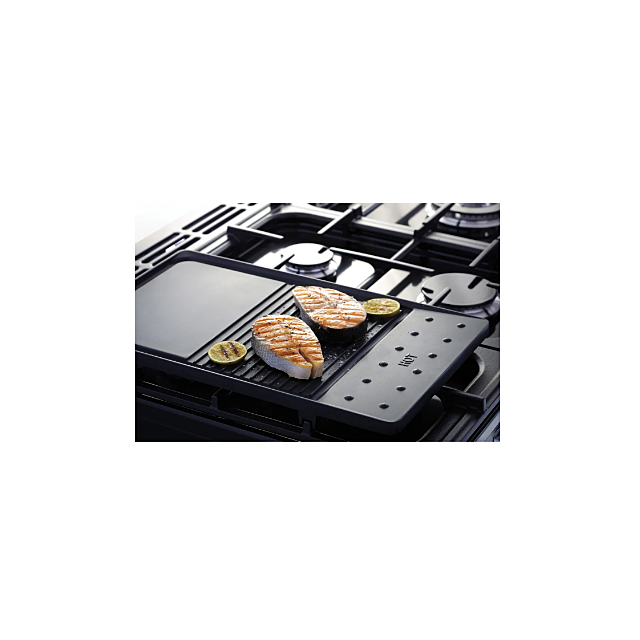 Rangemaster Classic CL90DFPGBL/CM1 90cm wide Dual Fuel Range Cooker with Gas Hob - Black / Chrome