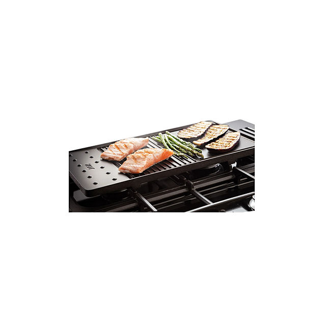 Rangemaster Classic Deluxe CLDL90DFPCBL/CM1 90cm wide Dual Fuel Range Cooker with Gas Hob - Charcoal Black / Chrome