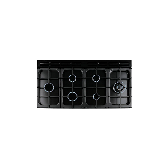 Rangemaster Classic OC CLO110DFPGBL/CM1 110cm wide Dual Fuel Range Cooker with Gas Hob - Black / Chrome